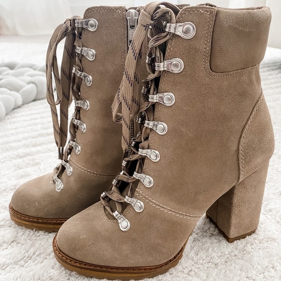 New! - Giani Bini Woman’s Lace Up Tan Boot - Size 7.5 - Picture 3 of 8